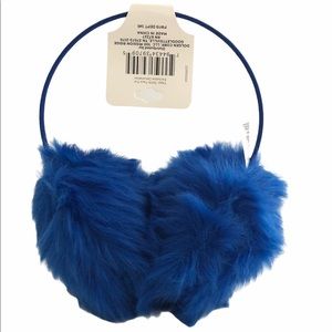 Girls Faux Fur Blue Earmuffs